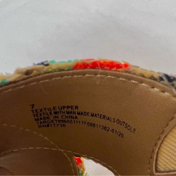 UNIVERSAL THREAD NWOT Sonya Woven Slide Sandals Platform Espadrille Coral Blue 7 - Picture 6 of 7